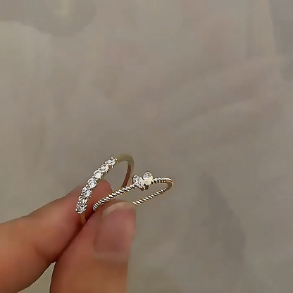 Elegant Golden Plated Stainless Steel Ring Set for Women